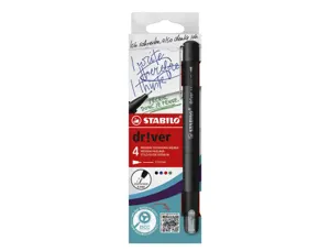 Stylo-feutre stabilo driver pointe fine trait 0,4mm       coloris assortis etui carton  4 unites — Non classé