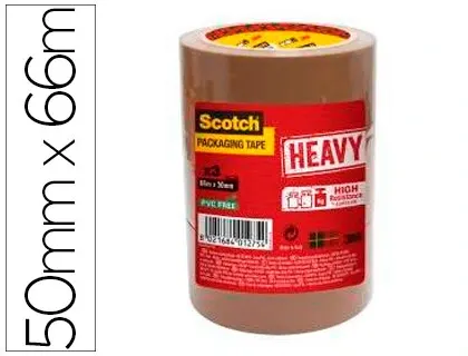 Ruban adhésif scotch heavy emballage 57 microns 50mmx66m coloris havane lot de 3u — Non classé