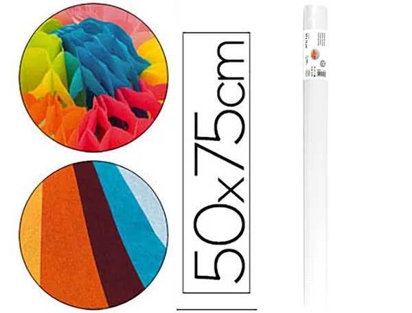 Papier de soie liderpapel 50x75cm 17g/m2 unicolore blanc rouleau 24 feuilles — Non classé