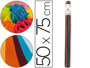 Papier de soie liderpapel 50x75cm 17g/m2 12 coloris assortis rouleau 24 feuilles — Non classé