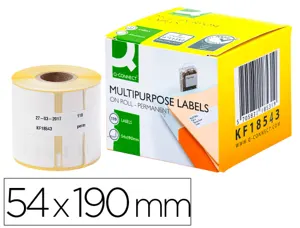 Étiquette adhésive q-connect 59x190mm compatible dymo 99019 boîte 110 unités — Non classé