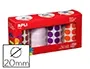 Gommette Apli Kids Permanente Ronde 20 mm Coloris Rose Marron Lilas Orange Boîte 4 Rouleaux — Activités artistiques — vue 2