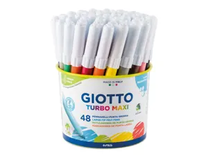 Feutre coloriage giotto turbo maxi ultra lavable testé dermatologiquement pointe bloquée pot 48 unités — Non classé