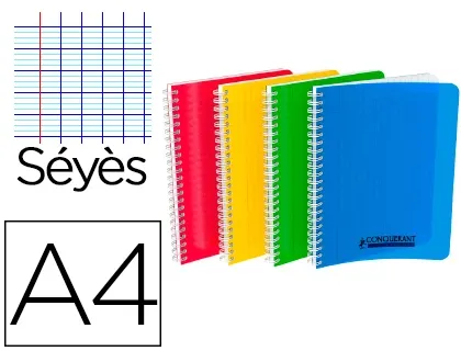 Cahier conquérant classique reliure intégrale couverture polypropylène a4 100 pages 90g séyès — Non classé