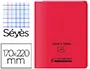 Piqûre 96 pages avec 2 rabats, format 17x22 cm, seyès 90g, couverture polypropylène rouge, CONQUERANT CLASSIQUE —… — vue 2
