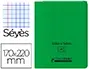 Piqûre 96 pages avec 2 rabats, format 17x22 cm, seyès 90g, couverture polypropylène vert, CONQUERANT CLASSIQUE —… — vue 2