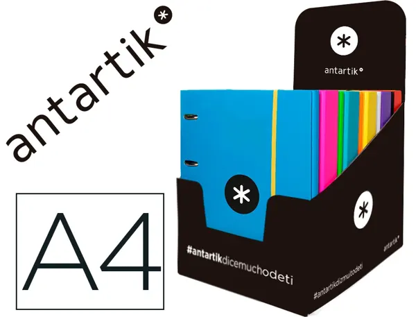 Classeur antartik 4 anneaux 25mm a4 carton rembordé       feuillets mobiles quadrillage 5mm coloris assortis — Non classé