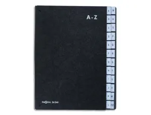 Trieur durable alphabétique 24 touches a4+ dos extensible couverture en carton solide sans pvc — Non classé
