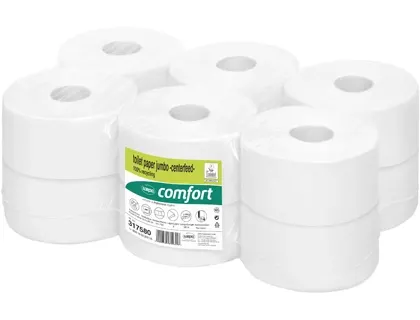 Papier hygiénique jumbo 180m center feed ouate blanche recyclée écolabel 2 plis rouleau 720 feuilles paquet 12 rouleaux —…