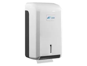 Distributeur papier hygienique   abs blanc grand modèle max 2 paquets 250 feuilles fermeture à clé chassis abs gris — Non…