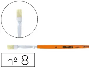 Brosse plate cléopâtre nº8 soie de porc bois fsc vernis protecteur — Non classé