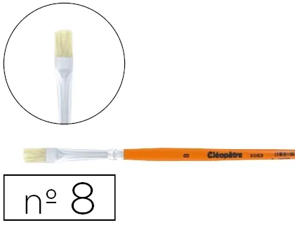 Brosse plate cléopâtre nº8 soie de porc bois fsc vernis protecteur — Non classé