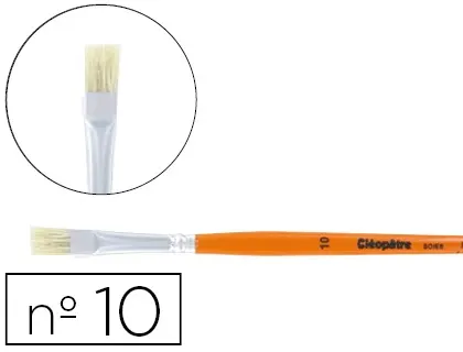 Brosse plate cléopâtre nº10 soie de porc bois fsc vernis protecteur — Non classé