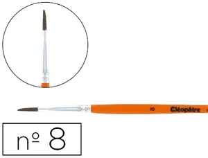 Pinceau cléopâtre nº8 poils de poney bois fsc vernis protecteur — Non classé