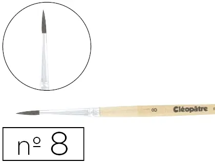 Pinceau cléopâtre nº8 petit gris mélangé bois fsc vernis protecteur — Non classé