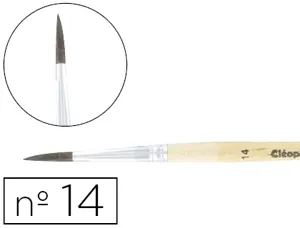 Pinceau cléopâtre nº14 petit gris mélangé bois fsc vernis protecteur — Non classé