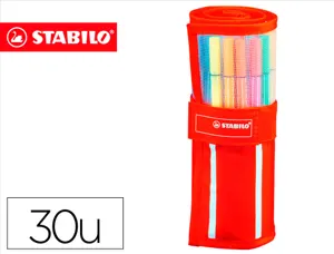 Feutre dessin stabilo pen 68 pointe moyenne ogive robuste pochette de 30 unités dont 6 fluos — Non classé