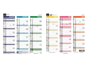 Calendrier quo vadis origami 13 12mois janvier décembre    260x130mm cartonné arc en     ciel — Non classé