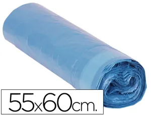 Sac poubelle domestique 55x60cm liens coulissants calibre 120 capacité 23l coloris bleu rouleau 20 unités — Non classé