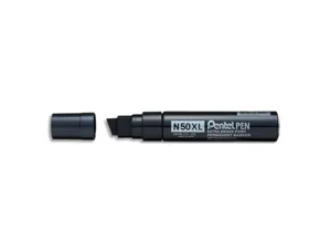 Marqueur pentel n50xl permanent pointe biseau extra-large corps aluminium encre à solvant  indélébile tout support noir —…