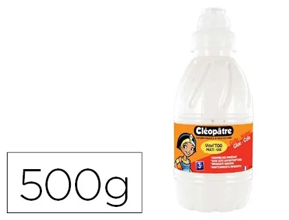 Colle vinylique cléopâtre blanche recharge tous types travaux maison bureau nettoyage facile sans solvant flacon 500gr —…