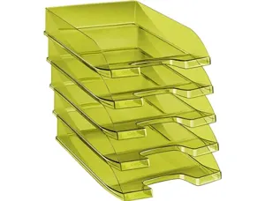 Corbeille à courrier cep first tonic polypropylène antichoc préhension facile 350x255x65mm coloris vert — Non classé