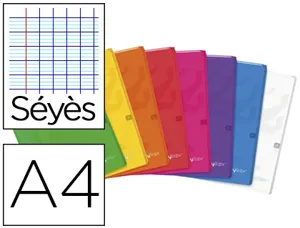 Cahier agrafé oxford easybook polypropylène résistant 96 pages 90g séyès format a4 21x29,7cm — Non classé