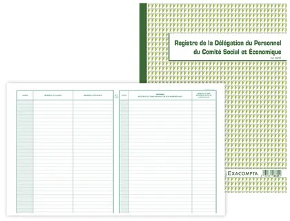 EXACOMPTA Piqûre "Registre de la délégation du personnel CSE — Papier, cahier & courrier