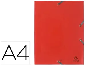 EXACOMPTA Chemise à élastiques Opaque Eco, PP, A4, rouge — Chemises & trieurs
