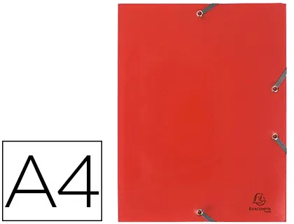 EXACOMPTA Chemise à élastiques Opaque Eco, PP, A4, rouge — Chemises & trieurs