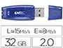 Clé Usb Emtec 2.0 C410 32 go Vitesse Lecture 15 mb/S Écriture 5mb/S Avec Capuchon Coloris Transparent Bleu —… — vue 2