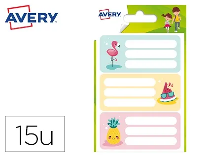 Étiquette avery scolaire flamant rose 76x34mm boîte 15 unités — Non classé