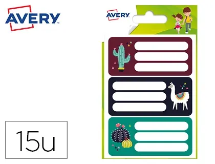 Étiquette avery scolaire lama cactus 76x34mm boite 15 unites — Non classé