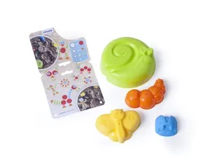 Moule à sable miniland en plastique formes et coloris assortis 140mm set de 4 unités — Non classé