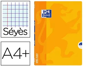 Cahier agrafé oxford openflex a4+ 24x32cm 96 pages 90g séyès coloris jaune — Non classé
