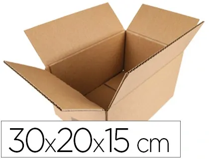 Caisse americaine q-connect carton recycle cannelure 5mm  300x200x150mm — Non classé