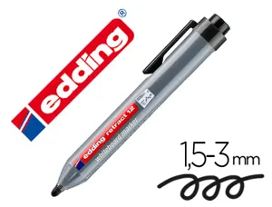 Marqueur edding e12 tableau blanc rétractable rechargeable pointe ogive 1.5/3mm effaçable à sec pochette 4 unités — Non…