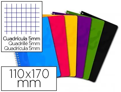 Carnet oxford reliure intégrale optik paper 11x17cm 100 pages 5x5mm 90g coloris assortis — Non classé