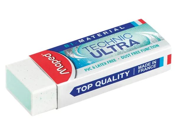Gomme maped technic ultra efficacité maximale sans pvc coloris blanc étui carton 61x21,5x 12mm — Non classé
