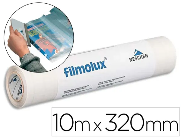 Film Pvc Adhesif Transparent Pour La Couverture De Livre Pose Defere Lux Cristal Dim. 10 mx320 mm Specifique, F'LUX —…