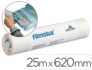 Film pvc adhesif transparent pour la couverture de livre   pose defere lux cristal dim.  25mx620mm — Non classé