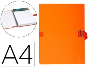 EXACOMPTA Chemise à dos extensible, A4, carton, orange — Chemises & trieurs