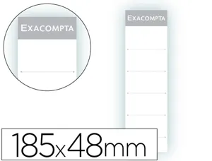 EXACOMPTA Etiquette de dos de classeur, 48 x 185 mm, blanc — Fournitures