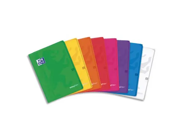 Cahier agrafe oxford easybook polypropylene resistant 96    pages 90g seyes format a4+    24x32cm coloris assortis — Non…