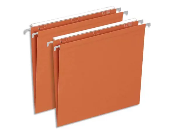 Dossier suspendu l'oblique economique kraft orange 210g  a4 tiroir entraxe 330mm       h250mm fond v boite 25 unites — Non…