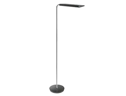 Lampadaire alba led swing reversible tete abs pivotante fut chrome base metal lestee  leds integrees 30w noir — Non classé
