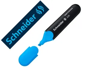 Surligneur schneider job pointe biseautee rechargeable avec maxx 660 refill station  resiste evaporation bleu — Non classé