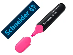 Surligneur schneider job pointe biseautee rechargeable avec maxx 660 refill station  resiste evaporation rose — Non classé