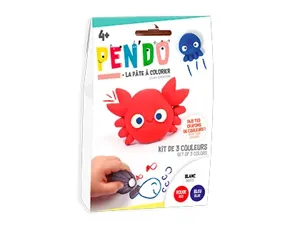 Pate a modeler dtm pen'do crayon a colorier apres       sechage lot 3 couleurs        aquatique — Non classé