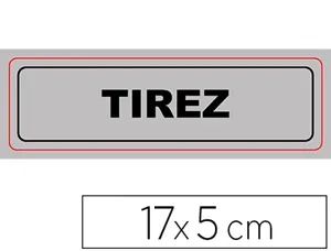 Plaque signalisation viso sign pvc auto-adhesive tirez  17x5cm — Non classé